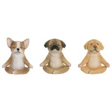 Prydnadsfigur Home ESPRIT Brun Hund 14,5 X 9,5 X 16 CM (3 antal)