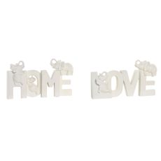 Prydnadsfigur Home ESPRIT Vit Orientalisk 25 X 5 X 13 CM (2 antal)