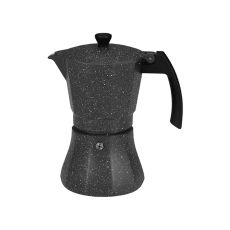 Italiensk Kaffepanna EDM Svart Aluminium 12 Csészék Induktionshäll