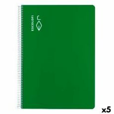 Anteckningsbok ESCOLOFI Grön A4 Din A4 40 Blad (5 antal)