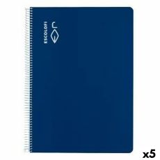 Anteckningsbok ESCOLOFI Blå A4 Din A4 40 Blad (5 antal)