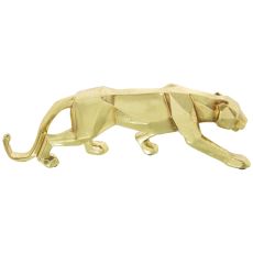 Prydnadsfigur Alexandra House Living Gyllene Plast Panter 10 x 16 x 44 cm