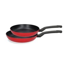 Set med stekpannor Fagor Röd Aluminium