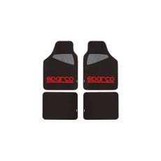 Set med bilgolvmattor Sparco SPC1903 Universal Svart/Röd (4 pcs)