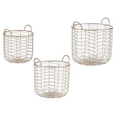 Korgset Gyllene Metall (3 pcs)