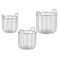 Korgset Silvrig Metall (3 pcs)