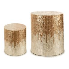 Sittpall Gyllene Silvrig Vit Beige Pärlemor spånskiva