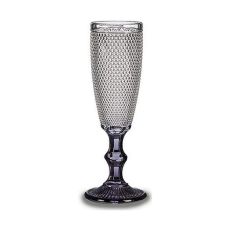 Champagneglas Vivalto Transparent Antracitgrå Glas 185 ml