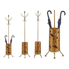 Kapphängare Paraplyställ Gyllene Metall (44 x 185 x 44 cm)