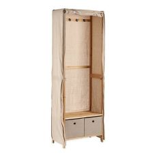 Kapphängare Kipit MH18002 Beige Trä 31,5 x 58 x 168 cm