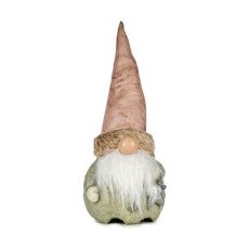 Prydnadsfigur Krist+ Grå Rosa Stjärna Tomtenisse 21 x 55 x 22 cm