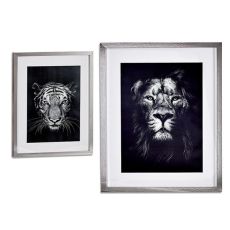 Tavla Lion - Tiger (43 x 3 x 53 cm)