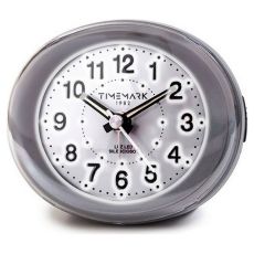 Analog Väckarklocka Timemark Grå LED Ljus Tyst Snooze Nattläge 9 x 9 x 5,5 cm (9 x 9 x 5,5 cm)