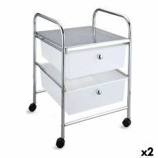 Byrå Confortime Metall Med hjul Plast 33 x 32,5 x 45,5 cm (2 antal)
