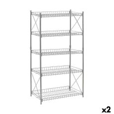 Bokhylla Confortime Metall 52 x 34 x 110 cm (2 antal)