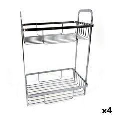 Badrumshyllor Confortime Chromed Silvrig 29 x 18 x 39 cm (4 antal)