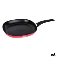 Räfflad stekpanna Quttin Infinity Röd 28,5 x 47 x 6 cm (6 antal)
