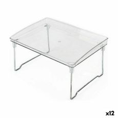 Diskställ Confortime Hopfällbar Transparent 31 x 22 x 16,8 cm (12 antal)
