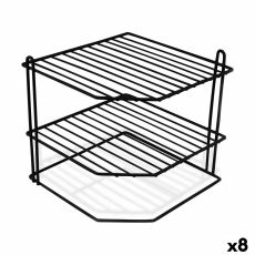 Diskställ Confortime Hörnskåp Svart 22 x 22 x 25 cm (8 antal)