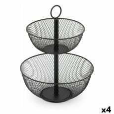 Fruktskål Confortime Double Metall 31 x 31 x 41 cm (4 antal)