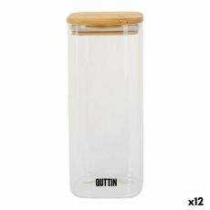 Behållare för matkonservering Quttin Bambu Borosilikatglas 1 L (12 antal)