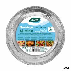 Uppsättning med Brickor Algon Rund Kyckling 18,5 x 5 cm (24 antal)