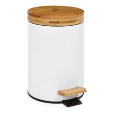 Pedalhink Andrea House Vit Matt Metall Bambu 3 L (Ø 17 x 26 cm)