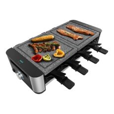 Cecotec Raclette Ost & Grill 16000 Inox Allstone 1400W Stenplatta 8 Pers. Svart
