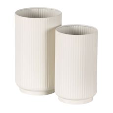 Set med planteringskärl Kräm Järn 16,5 x 16,5 x 28 cm (2 antal)