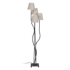 Golvlampa Brun Svart Kräm Järn 60 W 220-240 V 38 x 34 x 138 cm