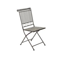 Hopfällbar Stol Kaemingk Stuttgart Vit Brun 39 x 39 x 9 cm
