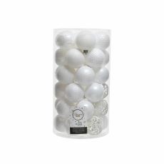 Julgranskulor Decoris Vit Plast