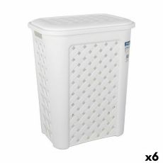 Tvättkorg Tontarelli Arianna Med lock Vit 37,5 x 27,5 x 47 cm (6 antal)