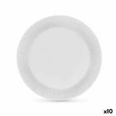 Tallriksset Algon Papp Engångsanvändning Vit (10 antal)