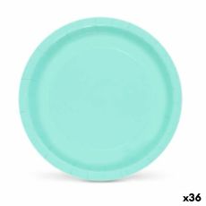 Tallriksset Algon Aquamarine Engångsanvändning Papp 20 x 20 x 1,5 cm (36 antal)
