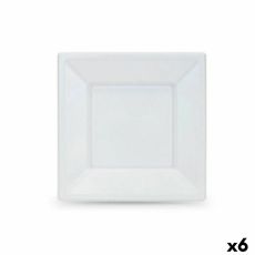 Set med återanvändbara tallrikar Algon Vit Plast 18 x 18 x 1,5 cm (36 antal)