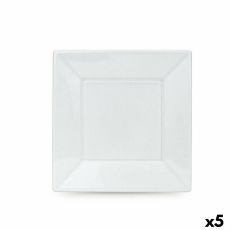 Set med återanvändbara tallrikar Algon Vit Plast 23 x 23 x 1,5 cm (36 antal)