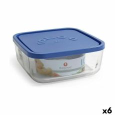 Lunchlåda Borgonovo Fyrkantig Blå 3,2 L (6 antal)