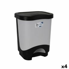 Sophink med pedal Tontarelli Idea 24 L Svart Grå 35 x 29 x 44,5 cm (4 antal)