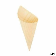 Skålset Algon Koner Engångsanvändning Trä 10 Delar 15,5 cm (24 antal)