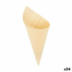 Skålset Algon Koner Engångsanvändning Trä 5 Delar 24 cm (24 antal)