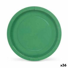 Tallriksset Algon Engångsanvändning Papp Grön 10 Delar 20 x 20 x 1,5 cm (36 antal)