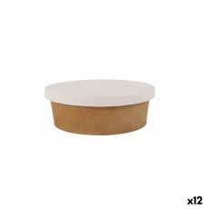 Uppsättning med Brickor Algon kraftpapper Med lock Engångsanvändning (5 Delar) (12 antal)
