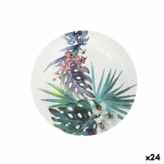 Tallriksset Algon Engångsanvändning Papp Tropiskt 10 Delar 20 cm (24 antal)