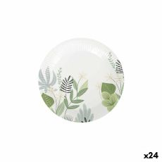 Tallriksset Algon Engångsanvändning Papp Blommig 12 Delar 18 cm (24 antal)