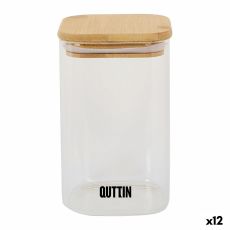 Behållare för matkonservering Quttin Bambu Borosilikatglas 720 ml (12 antal)
