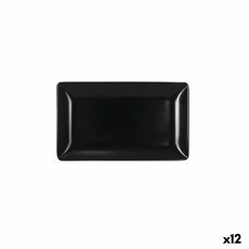 Snacksbricka La Mediterránea Mörkgrå 25 x 15 x 2 cm (12 antal)