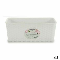 Blomlåda Stefanplast Vit Plast 13 x 11 x 28,5 cm (12 antal)