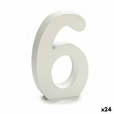 Siffror Pincello 6 Vit 2 x 16 x 14,5 cm (24 antal)