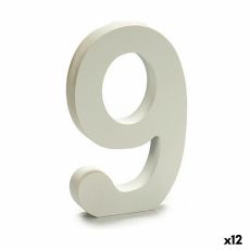 Siffror Pincello 9 Vit 1,8 x 21 x 17 cm (12 antal)